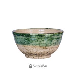 Bowl loza pequeño verde-arena #3