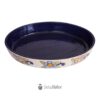 Fuente loza azul con flores #2